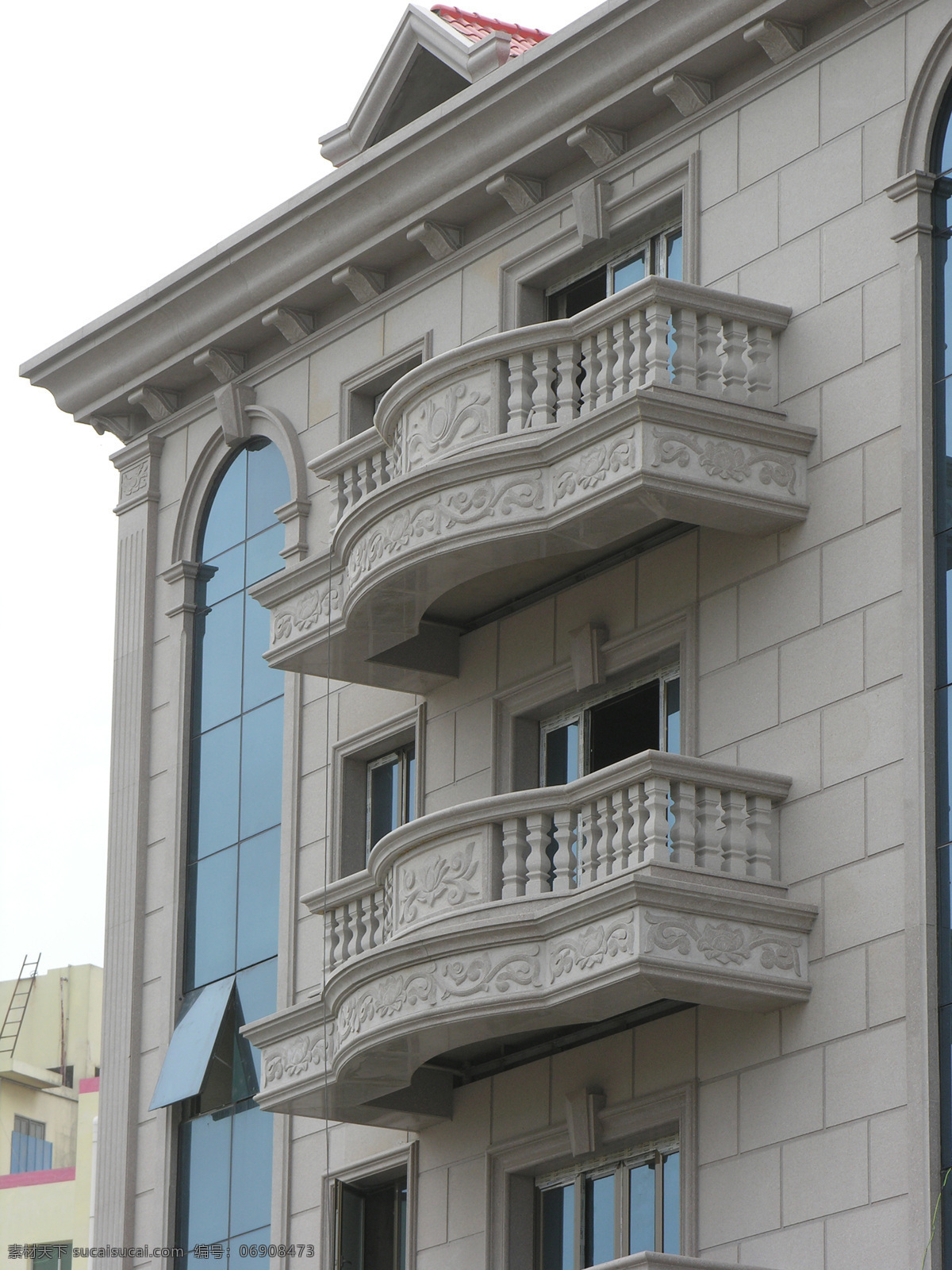 别墅阳台 石材 别墅 石材别墅 房地产 建筑摄影 建筑园林