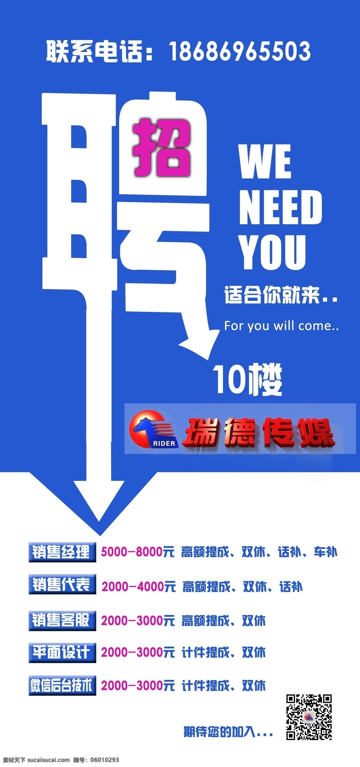 招聘简介资料 招聘 待遇 展板 白色