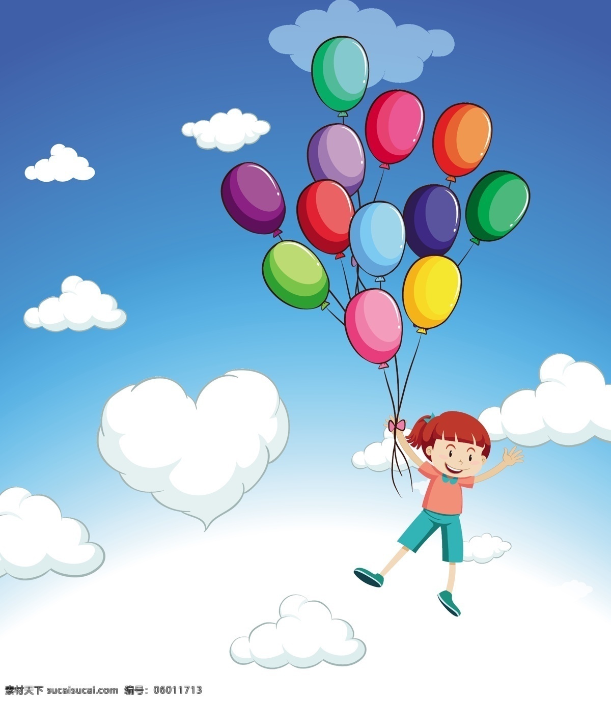 卡通 儿童 气球 卡通儿童气球 彩色气球 节日气球 生日气球 气球素材 卡通儿童 卡通设计