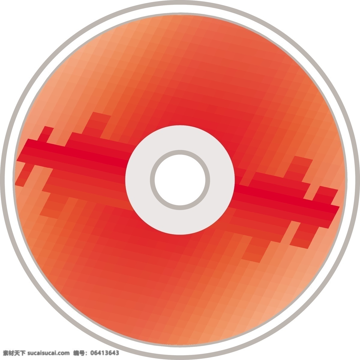光盘 红色 dvd vcd 光碟 矢量