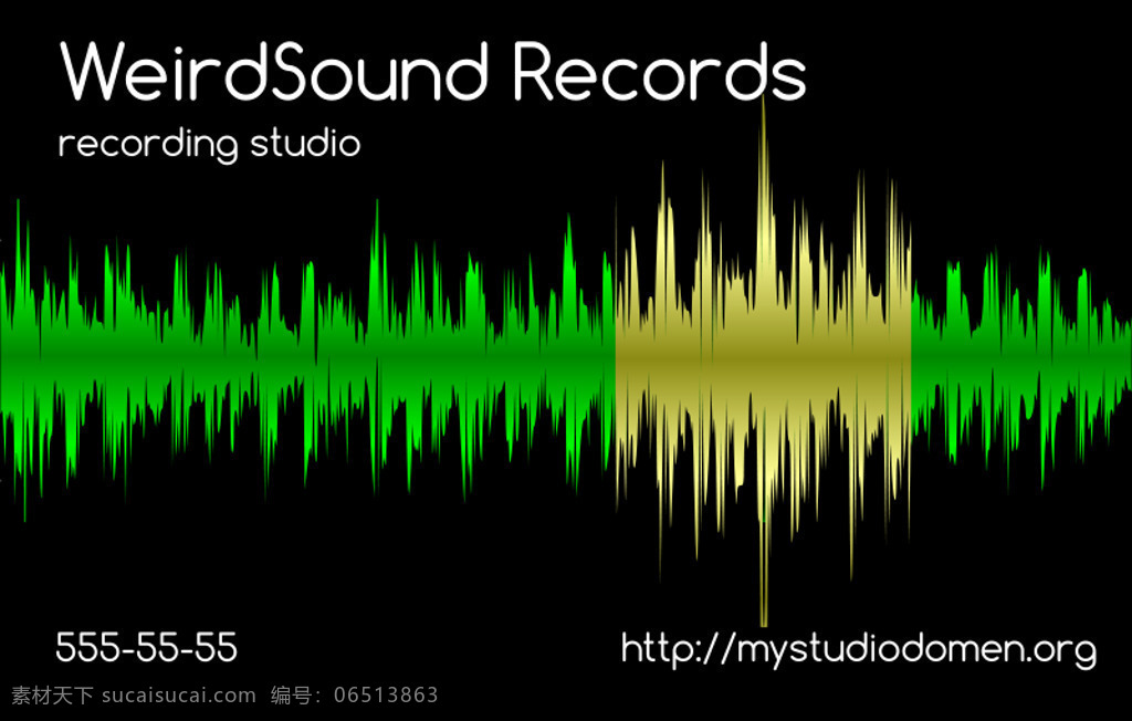 录音室 黑色 名片 好 的名片好 卡 的声音 创作室 电子名片 波 波形 svg