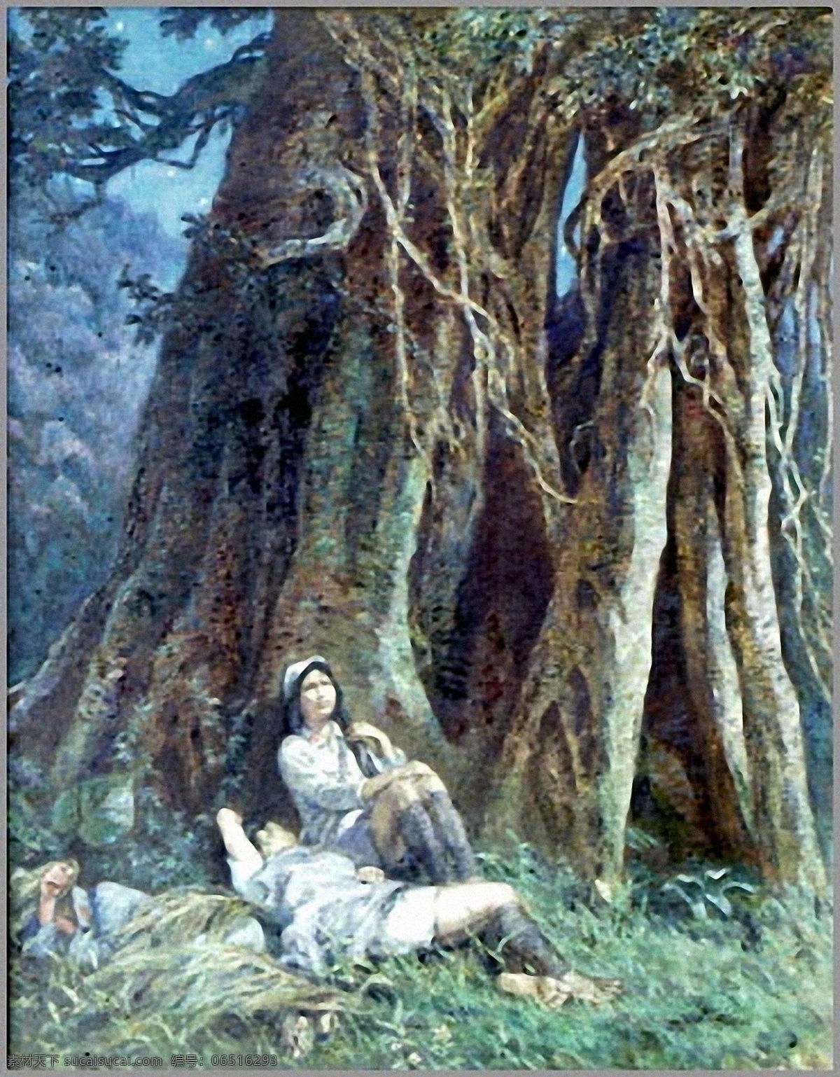 人物画 中国 油画 中国油画 设计素材 人物肖像 油画世界 书画美术 灰色