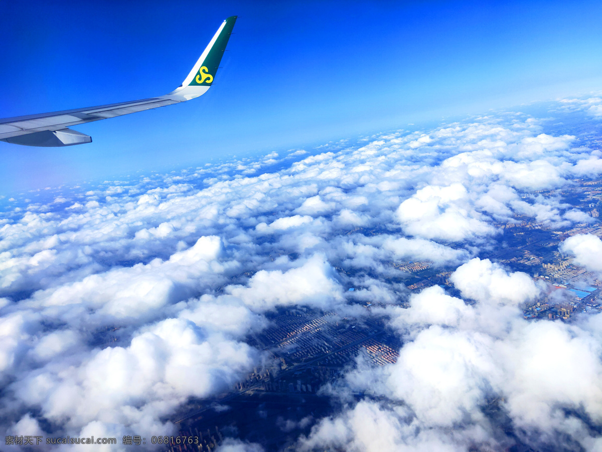 航拍 天空 云层 云朵 高空云层 春秋航空 蓝天白云 机翼 旅游摄影 国内旅游