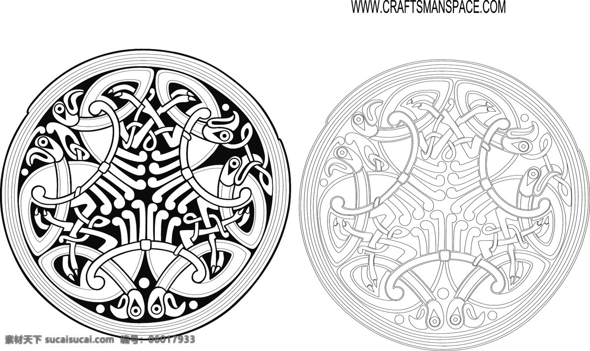 圆 凯尔特 装饰 矢量 凯尔特人 矢量图 其他矢量图