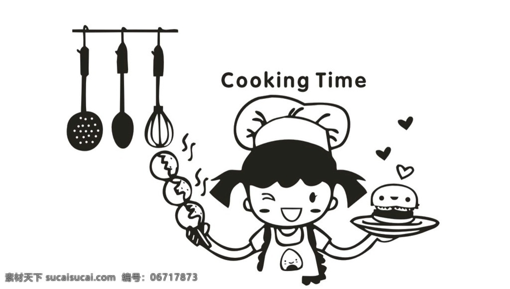 小女孩 烹饪 卡通 小女孩烹饪图 烹饪卡通图 小女孩卡通图 卡通图 女生卡通图 餐饮卡通图 煮饭卡通图