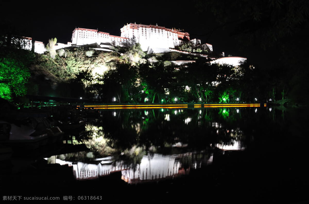 布达拉宫 夜景 西藏 拉萨 日喀则 高原 风景 建筑摄影 建筑园林