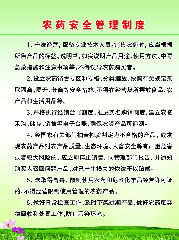 制度背景 制度板面 绿色制度 农药制度 分层