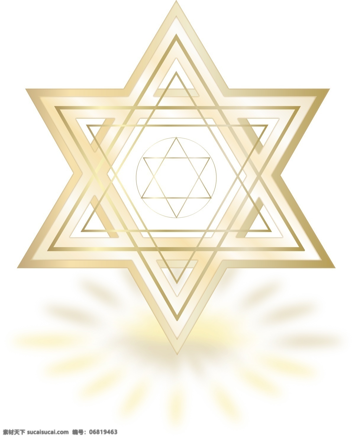 金色六角星 星 六角星 六角 标志 logo ui 金色 六角星素材