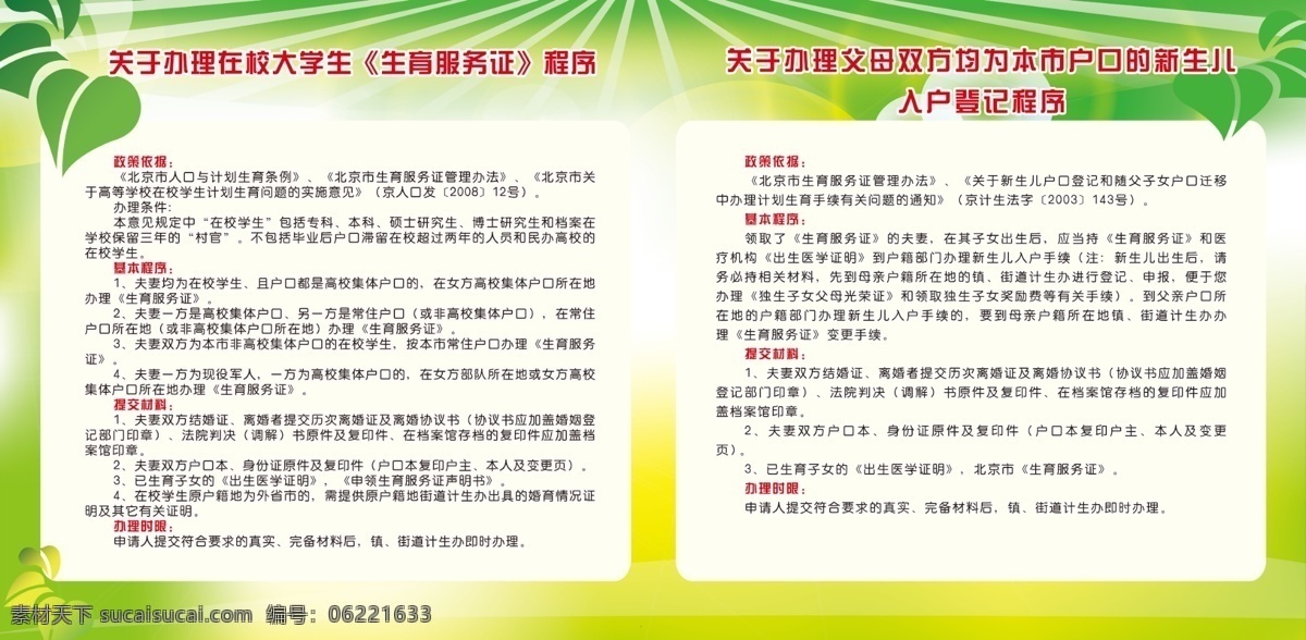 展板 计生 绿色 政策 版式 计生展板样式 北京政策 六大工程 白色