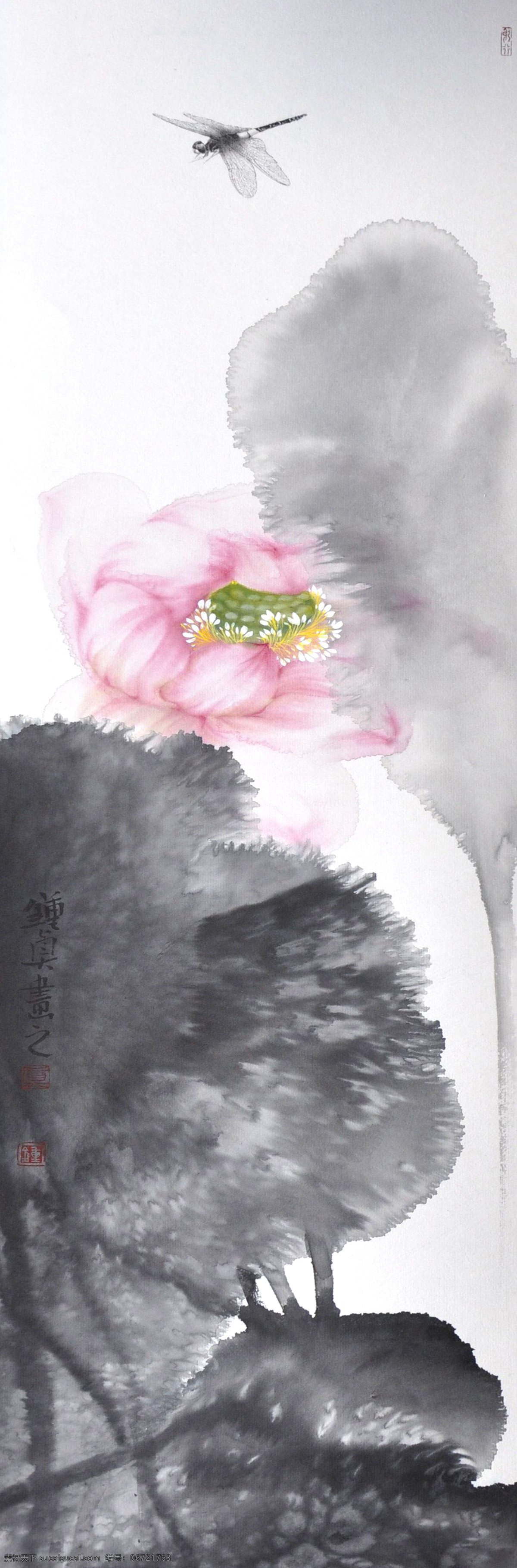 水墨 中式 荷叶 荷花 新中式 大气 中国风 淡色 装饰画素材 背景墙 海报素材 海报背景 绘画 国画 文化艺术 绘画书法