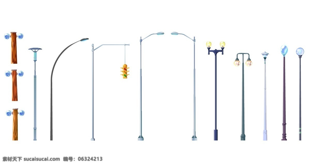 创意 路灯 街灯 矢量图 建筑家居