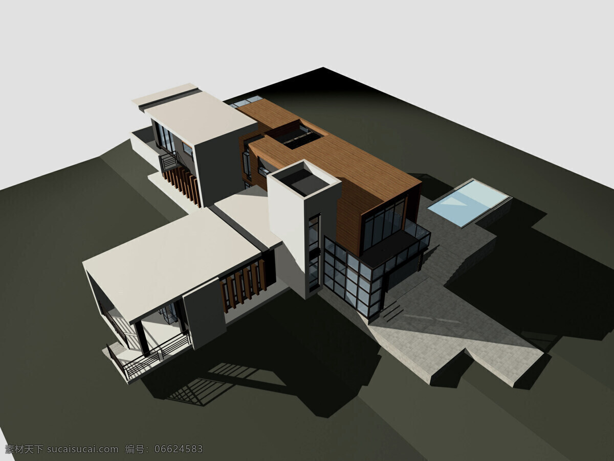 二层 现代 风格 实用型 别墅 图带 效果图 房屋设计图 建筑设计 图纸 cad素材 建筑图纸