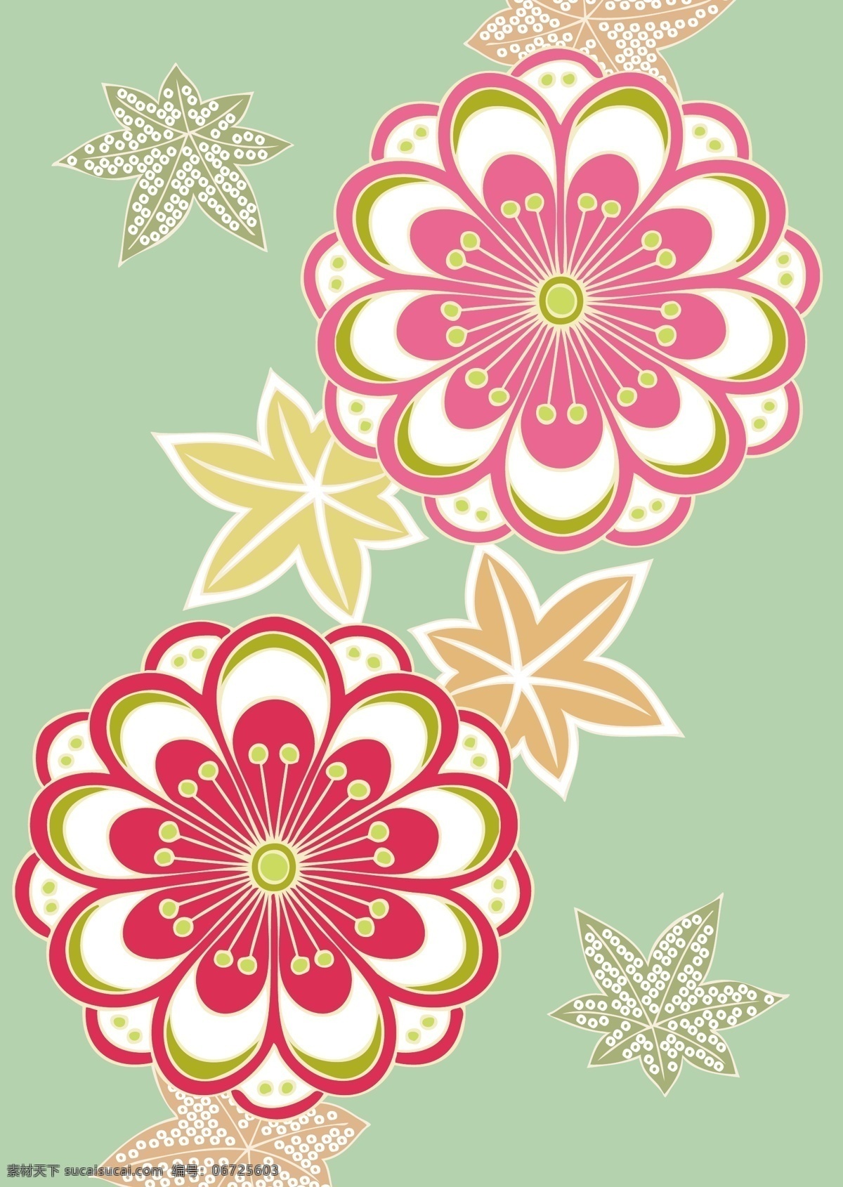 手绘 花卉 植物 图案 矢量 元素 图案设计 小清新 花朵