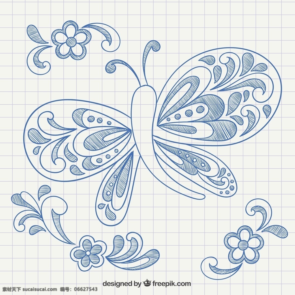手绘 蝴蝶 饰物 一方面 饰品 笔记本 绘画 装饰 手工绘图 绘制的 粗略的 白色