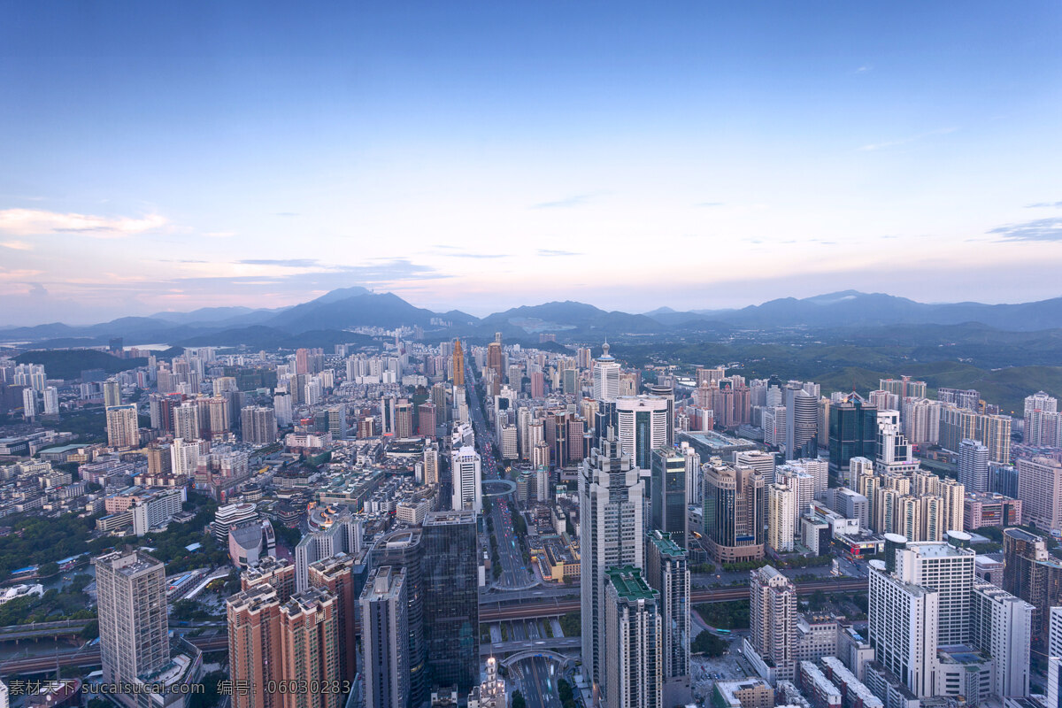 城市 大都市 蓝天白云