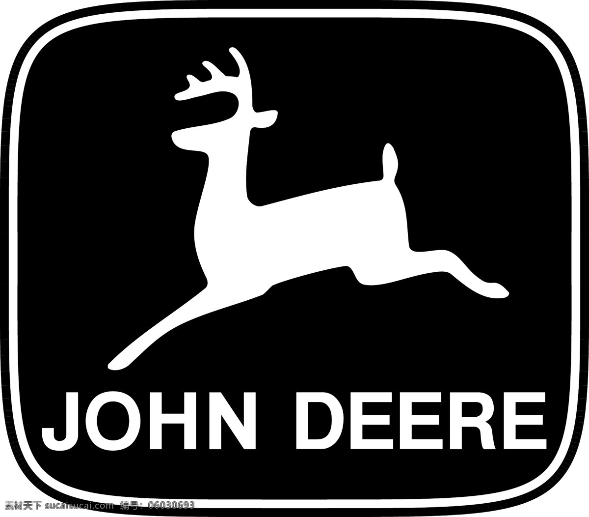 约翰 deere 标志 迪尔 其他载体 黑色