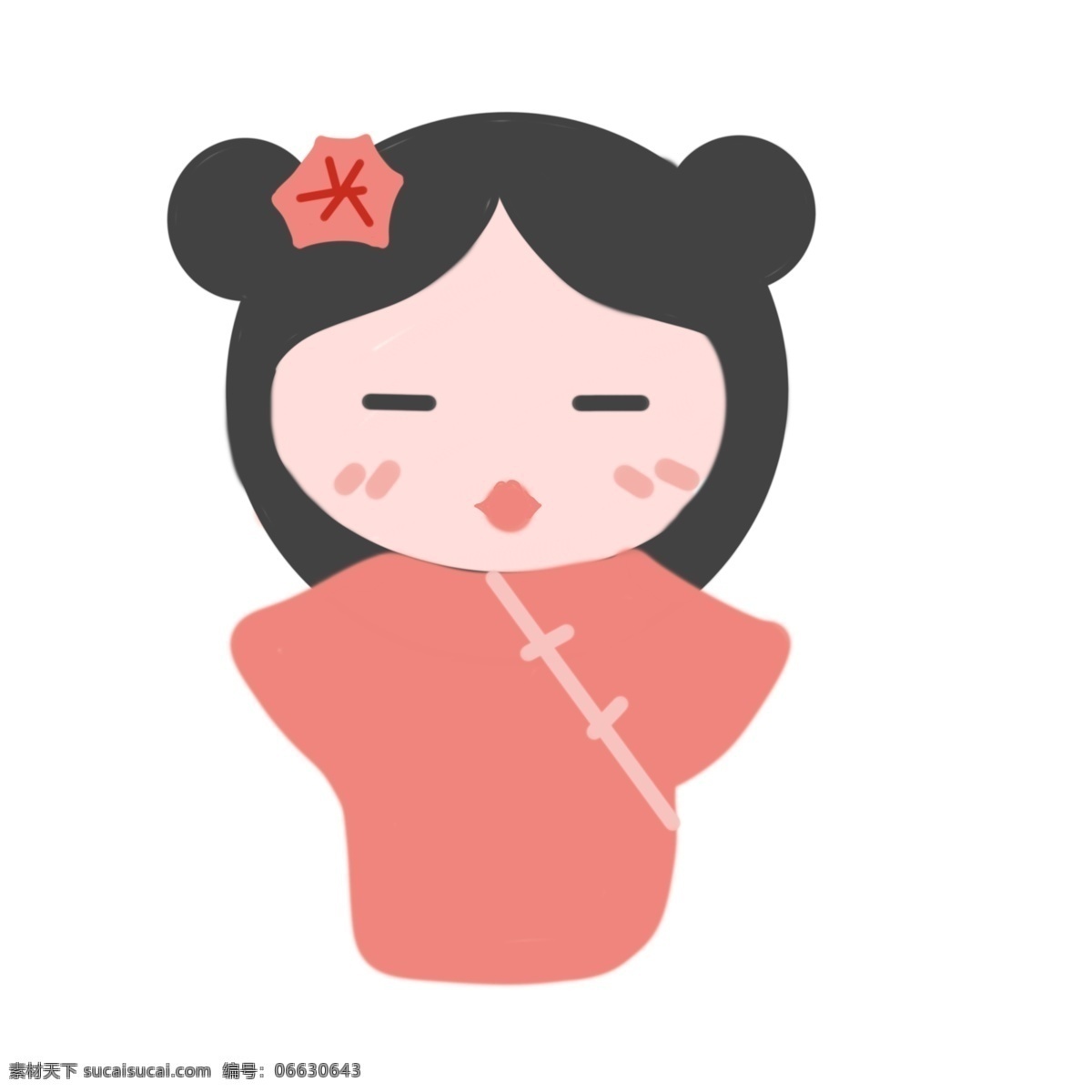 漂亮 小女孩 插图 穿 红衣 服 漂亮的小女孩 小女孩插图 小嘴巴 红衣服 可爱女孩