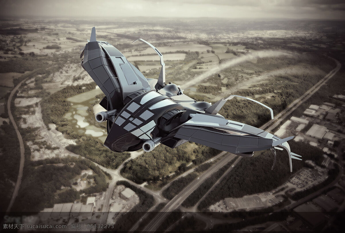 空中 飞行 飞机 3d建模 产品 飞行器 概念设计 战斗机