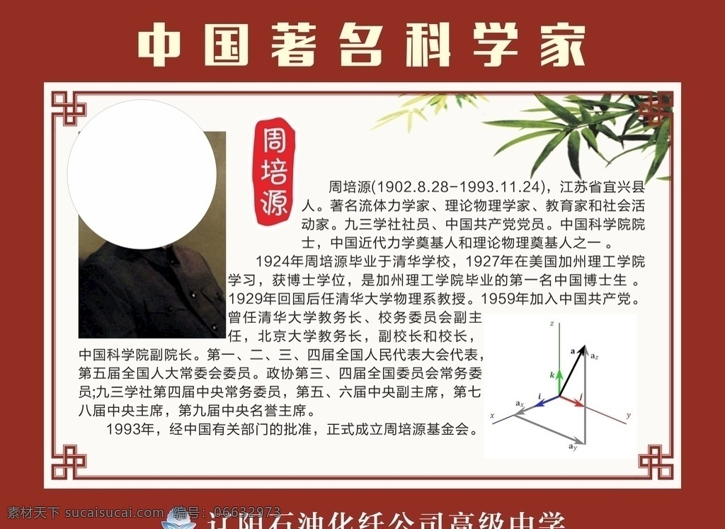 周培源 科学家 科学 流体力学 海报 广告 中国著名 著名科学家 著名 九三学社 科学院 物理学