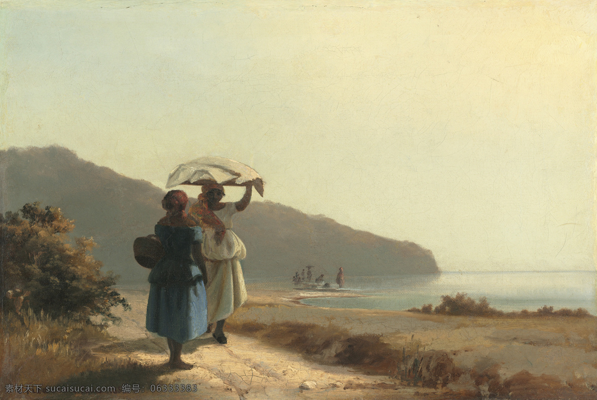 海滩 绘画书法 景观 女性 人物油画 文化艺术 印象派 人物 油画 设计素材 模板下载 卡米耶 毕 沙罗 油画作品 法国 古典 岸 风俗画 毕沙罗 圣托马斯 华盛顿 国家 美术馆 法国画家 家居装饰素材