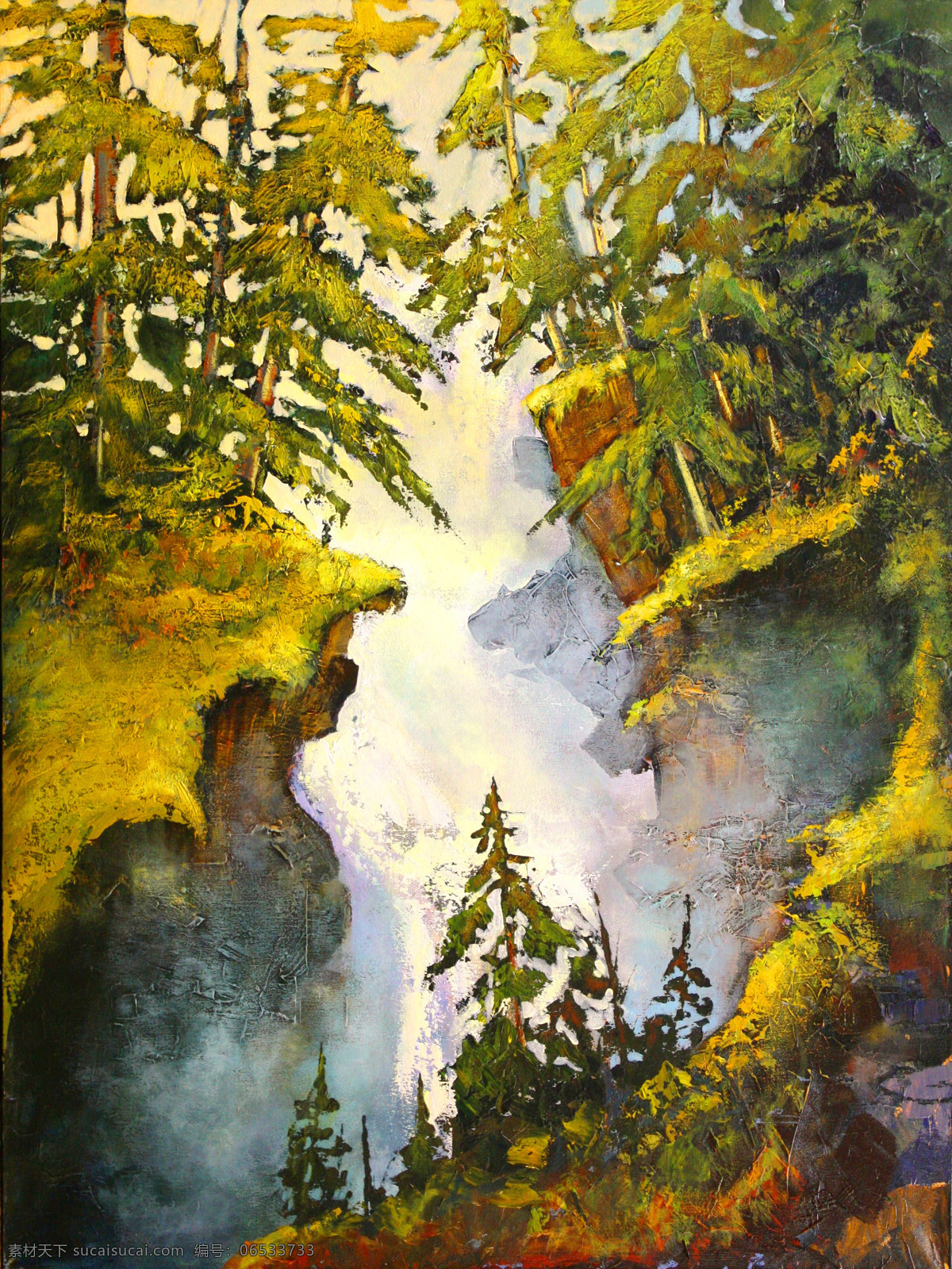 风景 风景画 挂画 绘画 绘画书法 景色 流水 欧美油画 油画 瀑布设计素材 瀑布模板下载 瀑布 油画风景 艺术 油画艺术 壮观 树木 山涧 西方油画 油画作品 文化艺术 家居装饰素材