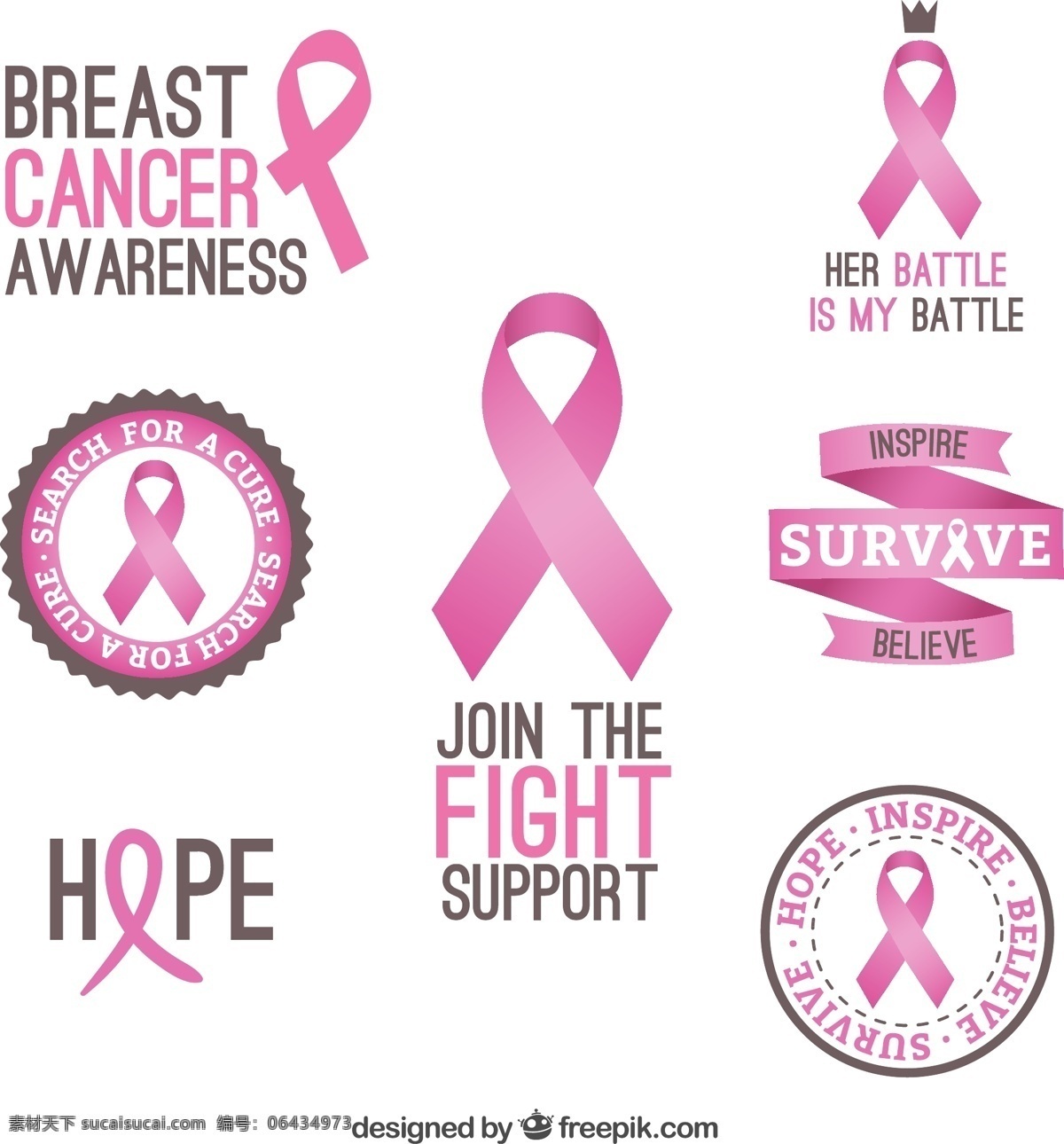 乳腺癌的因素 丝带 标签 徽章 粉红色 元素 支持 保健 女性 慈善 癌症 希望 粉红丝带 意识 白色