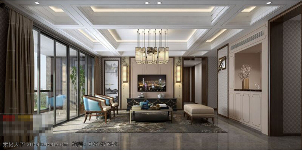 家居温馨客厅 沙发茶几 家具模型 3d模型 灯具模型 客厅装饰
