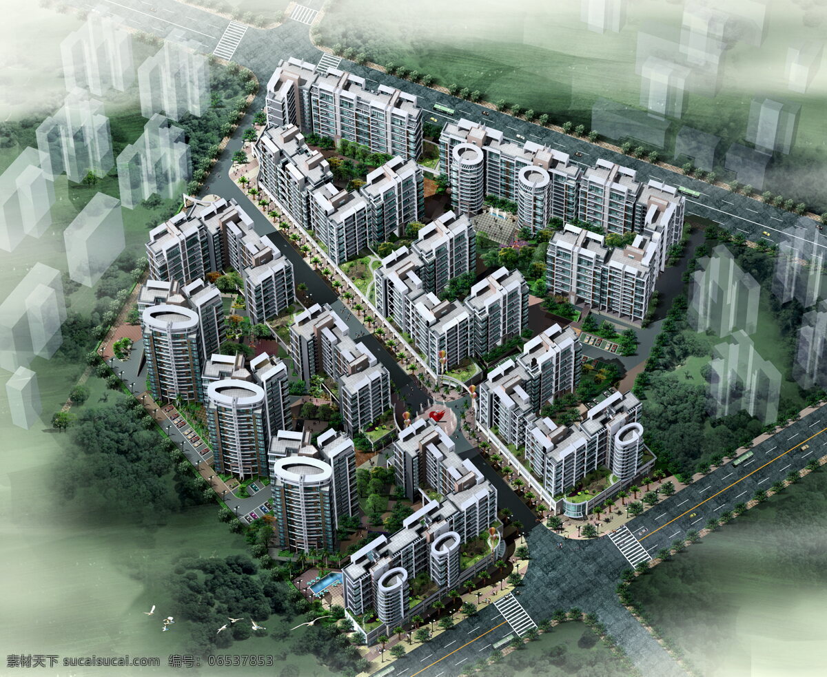 地产 地产广告 高档小区 楼盘 楼盘广告 楼盘效果图 绿色环保 小区 效果图 设计素材 模板下载 小区效果图 住宅 城市楼盘 自然风光 自然景观 矢量图 建筑家居