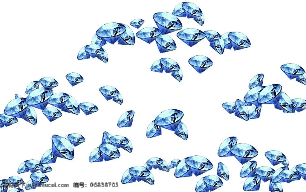 钻石 砖石 蓝色宝石 宝石 蓝色砖石 源文件