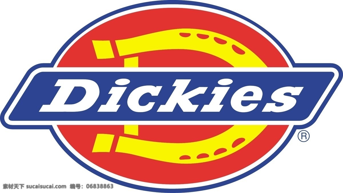 帝客 dickies 标志 标识为免费 白色