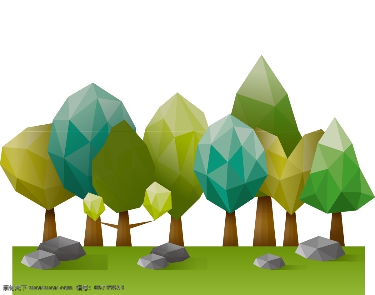lowpoly 森林 矢量 风格 低多边形风格 绿色 低 多边形 绿色森林