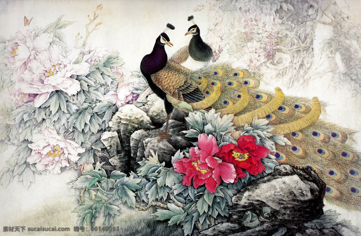 芬芳 国画艺术 红牡丹 花卉画 花香 画 绘画书法 孔雀 锦屏 飘香 设计素材 模板下载 锦屏飘香 中国画 工笔重彩画 现代国画 漂亮羽毛 牡丹花 白牡丹 叶子 浓艳 山野 树木 书法 印章 国画集16 文化艺术 装饰素材 雕刻 图案