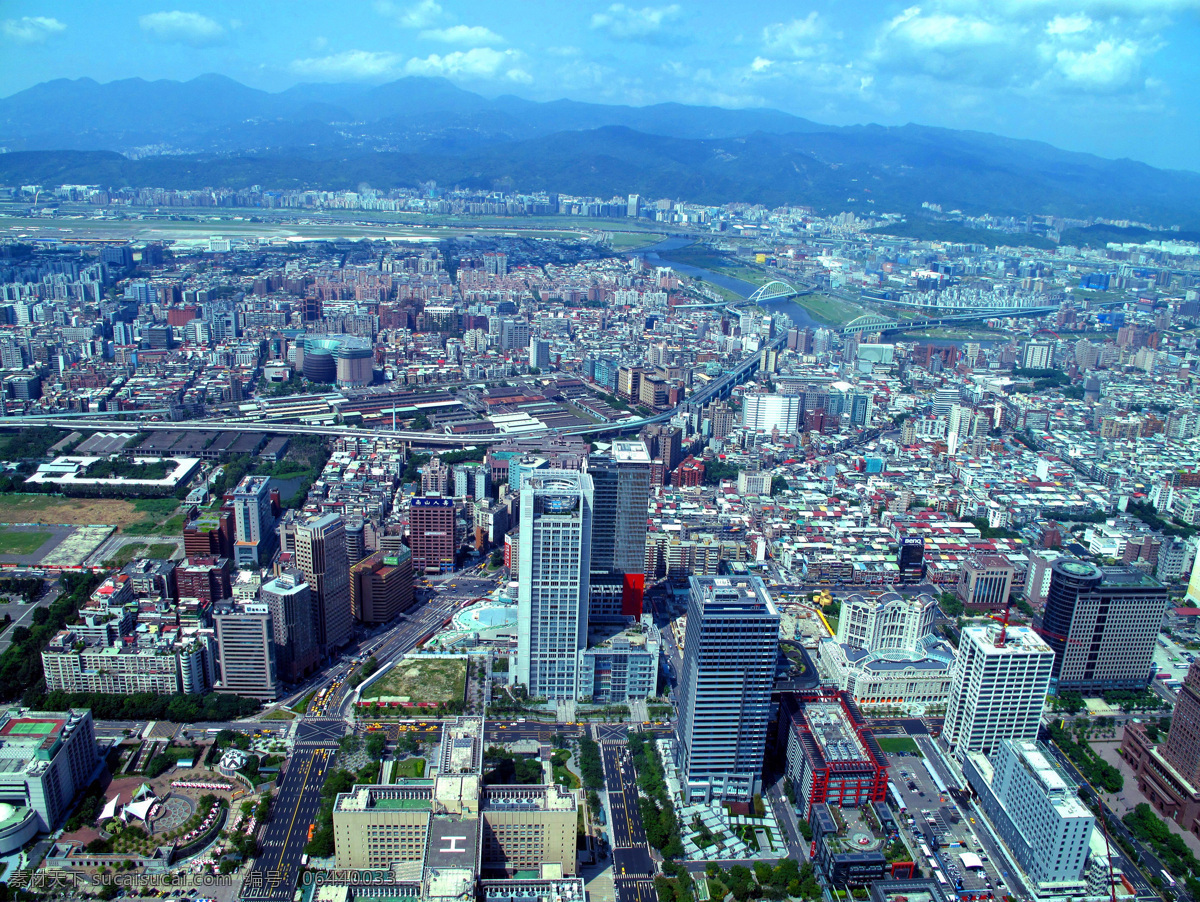 台北城市 从台湾台北 101大楼 拍摄的 台北市 鸟瞰图 国内旅游 旅游摄影