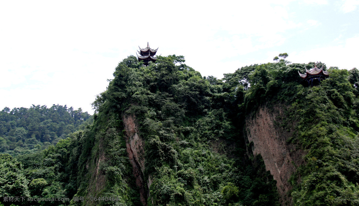 都江堰风光 都江堰 亭 风光 大山 绿色 风景 自然景观 自然风景 白色