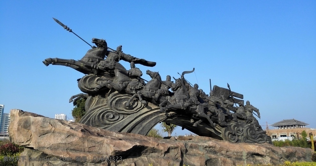 古代 骑兵 雕塑 光武帝 出征 骑兵雕塑 文化广场雕塑 青铜兵马俑 旅游摄影 国内旅游