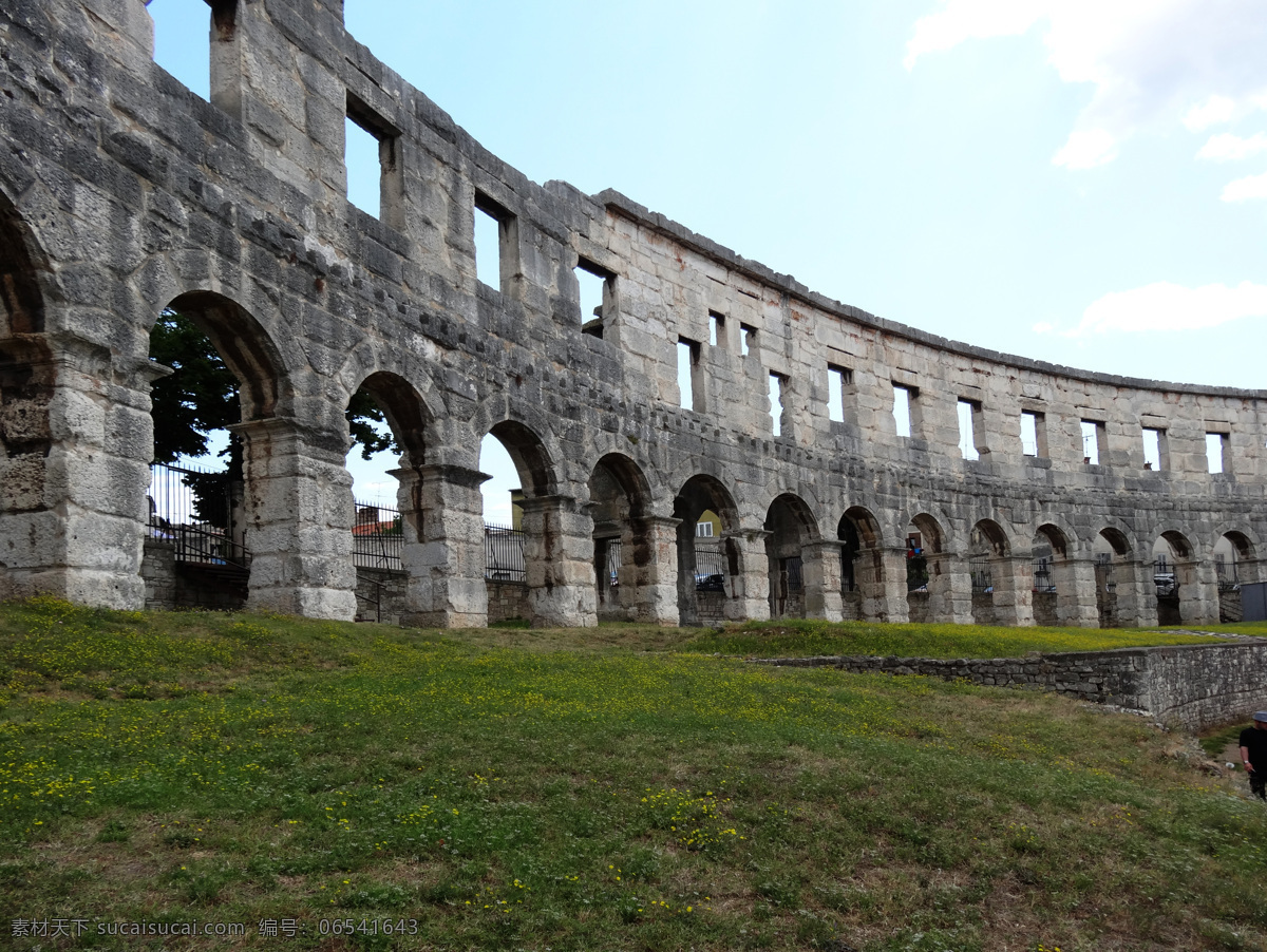 古罗马竞技场 克罗地亚 普拉 一世纪 古罗马 竞技场 克罗地亚风光 旅游摄影 国外旅游