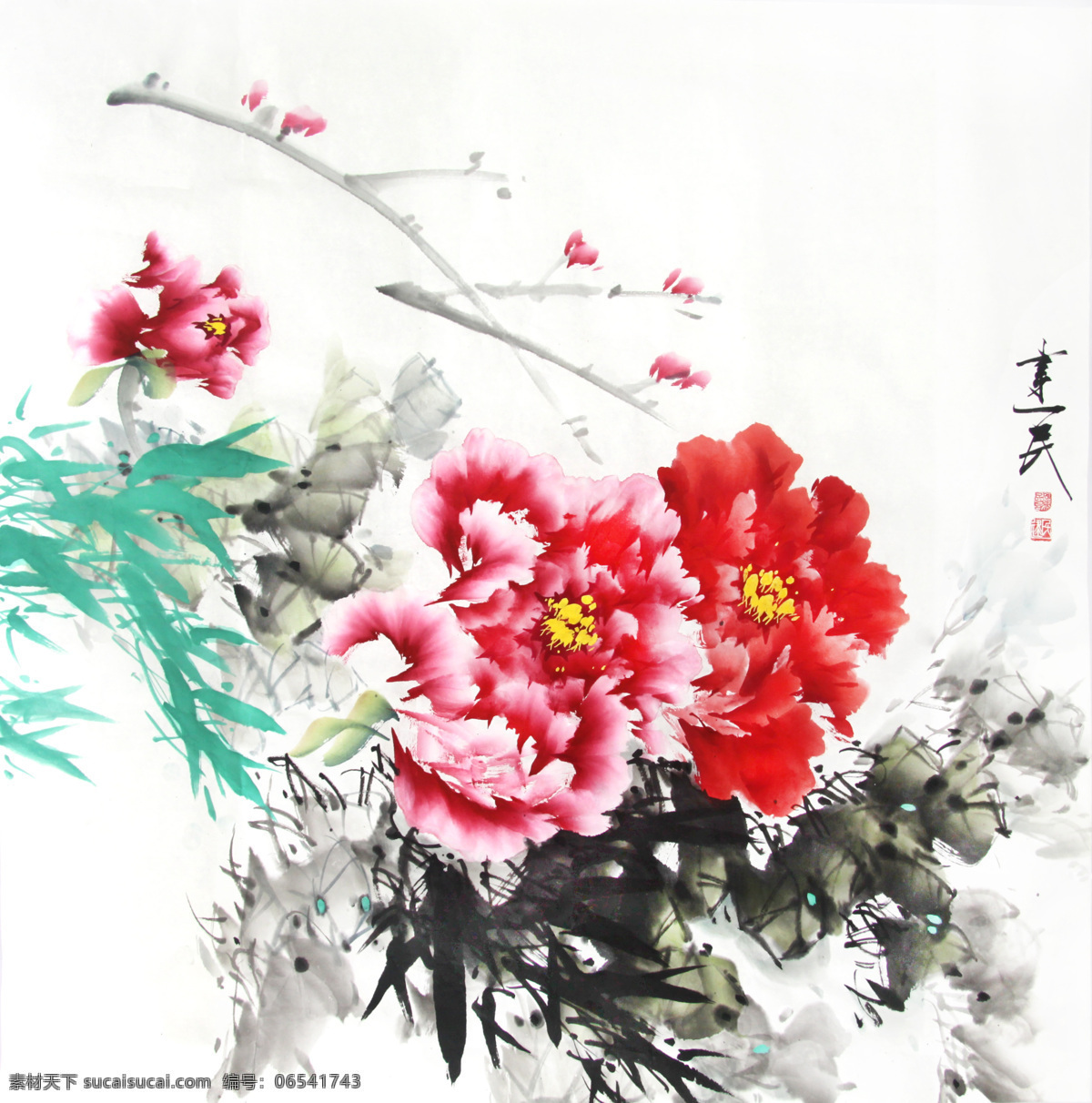 国画洛阳牡丹 国画 书画 牡丹 写意花鸟 花鸟 春 绘画书法 文化艺术