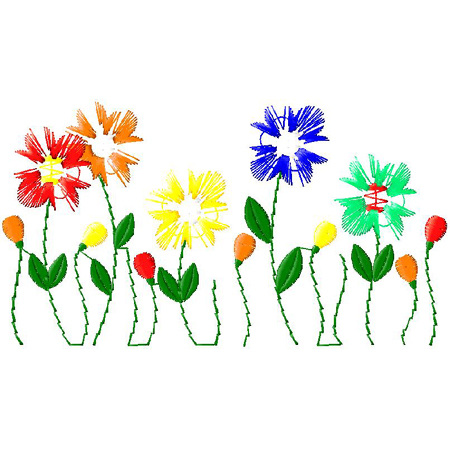 绣花免费下载 服装图案 红色 花 绿色 绣花 宝石蓝色 面料图库 服装设计 图案花型