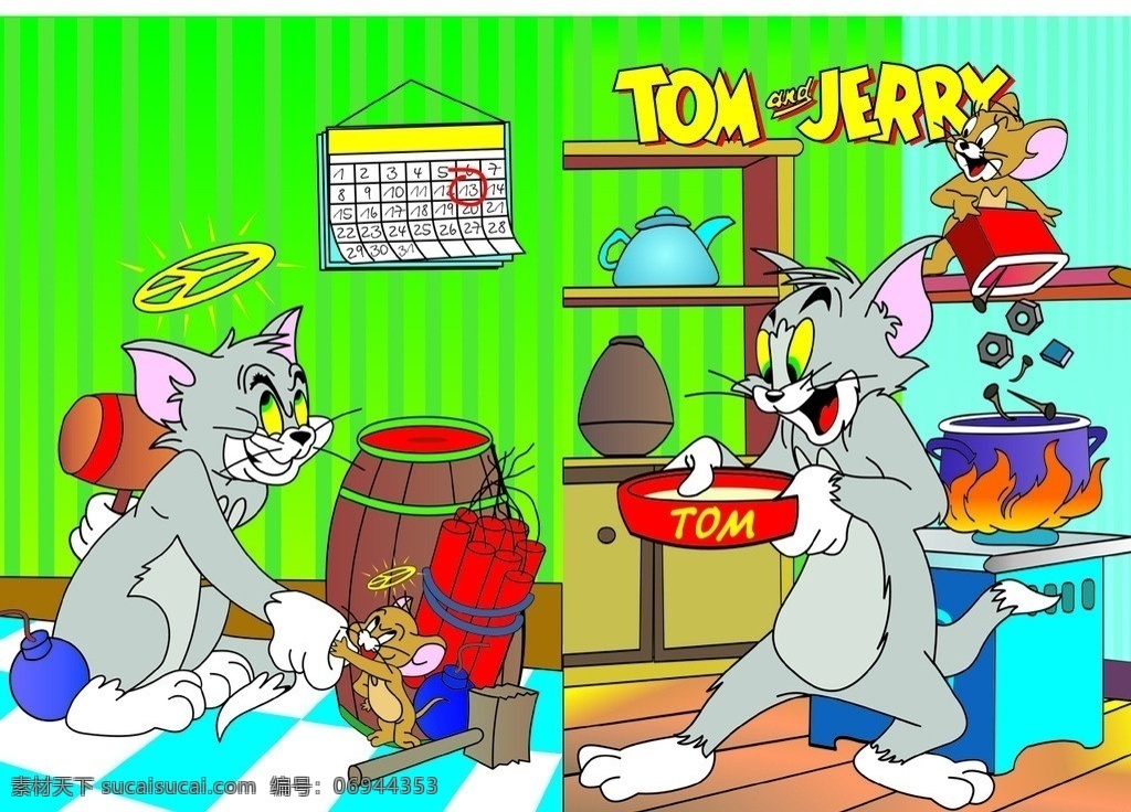 猫和老鼠 矢量 文件 汤姆 杰瑞 卡通 动漫 卡通设计