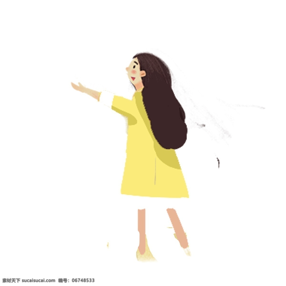 卡通 可爱 小女孩 卡通女孩 可爱女孩 春天人物 卡通插图 创意卡通下载 插图 png图下载