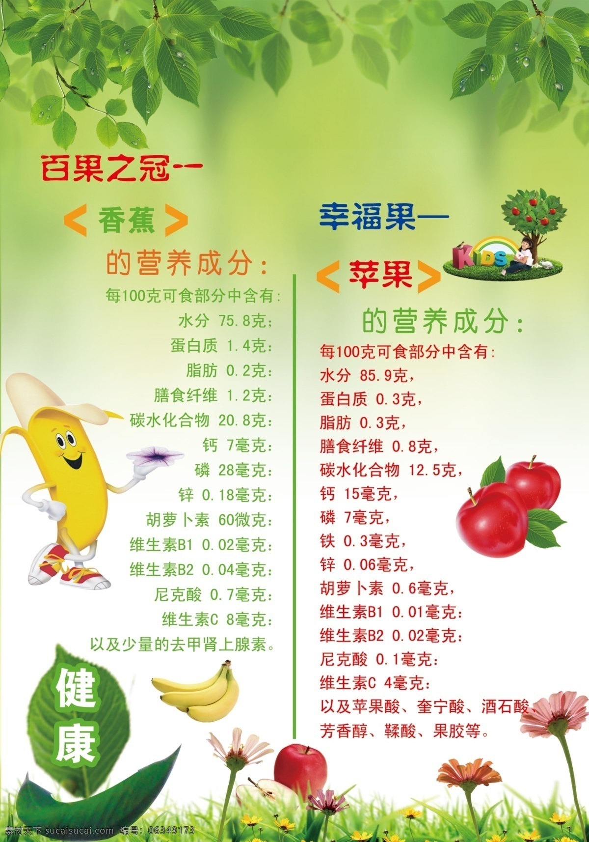 分层 春季 健康 水果 饮食 营养 源文件 模板下载 水果营养 宣传栏