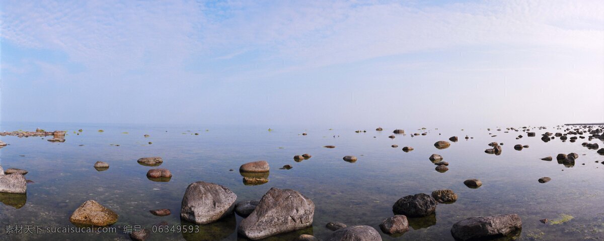 全景 风光图片 风光 风景 海 海滩 摄影图库 石头 天地 全景风光 天空 自然景观 自然风景 psd源文件