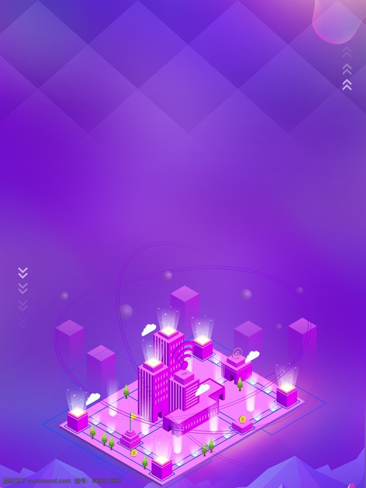 紫色 智能 科技 背景 紫色背景 手绘背景 背景图 微立体 智能背景 广告背景 通用背景 背景展板 特邀背景 促销背景 背景展板图