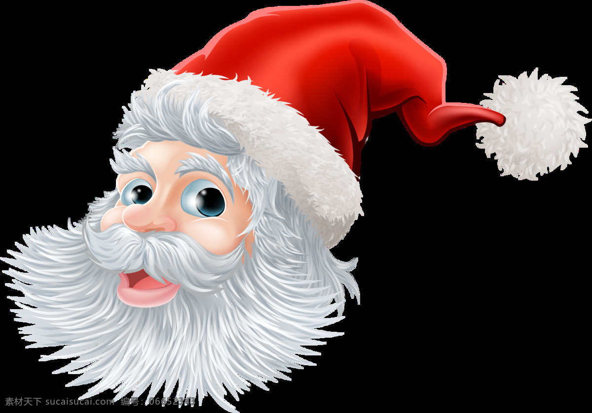卡通 手绘 圣诞老人 元素 png元素 红色 免抠元素 圣诞帽 透明元素