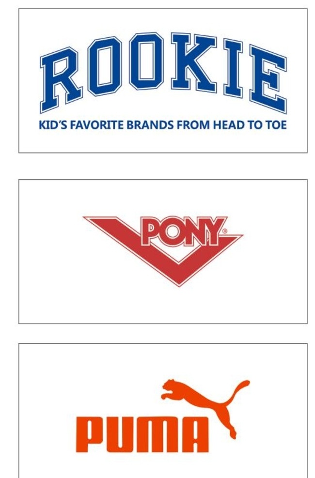 rookie 运动服 饰品 矢量 标志 服装标志 运动品牌标志 pony puma 标志logo logo设计