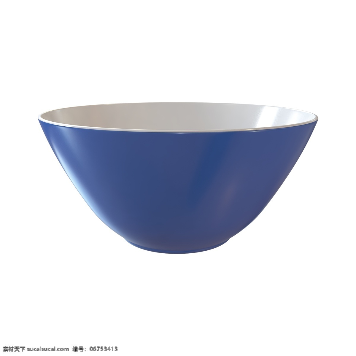 蓝色 立体 大碗 配 图 碗 蓝色碗 白色 餐具 仿真 写实3d c4d 实物 简约 时尚风
