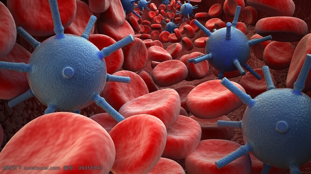 病毒 血球 细菌 红细胞 生物科技 医疗卫生 科学研究 现代科技 其他生物 生物世界 红色