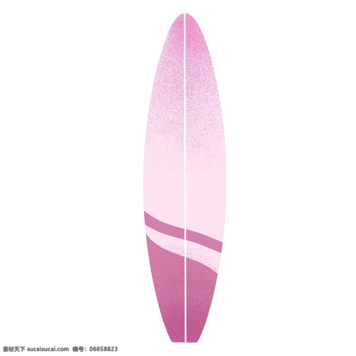 沙滩冲浪板 粉色 条纹 插画
