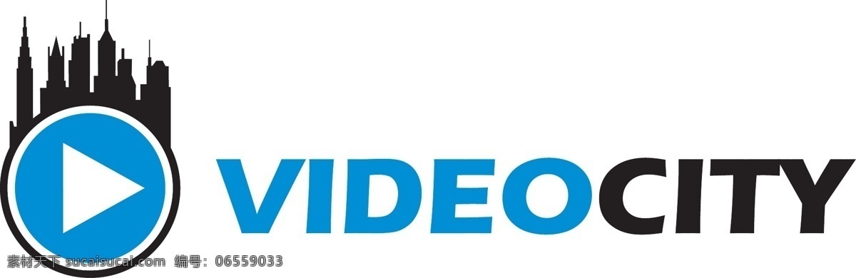 城市 logo 建筑logo 建筑 播放 白色