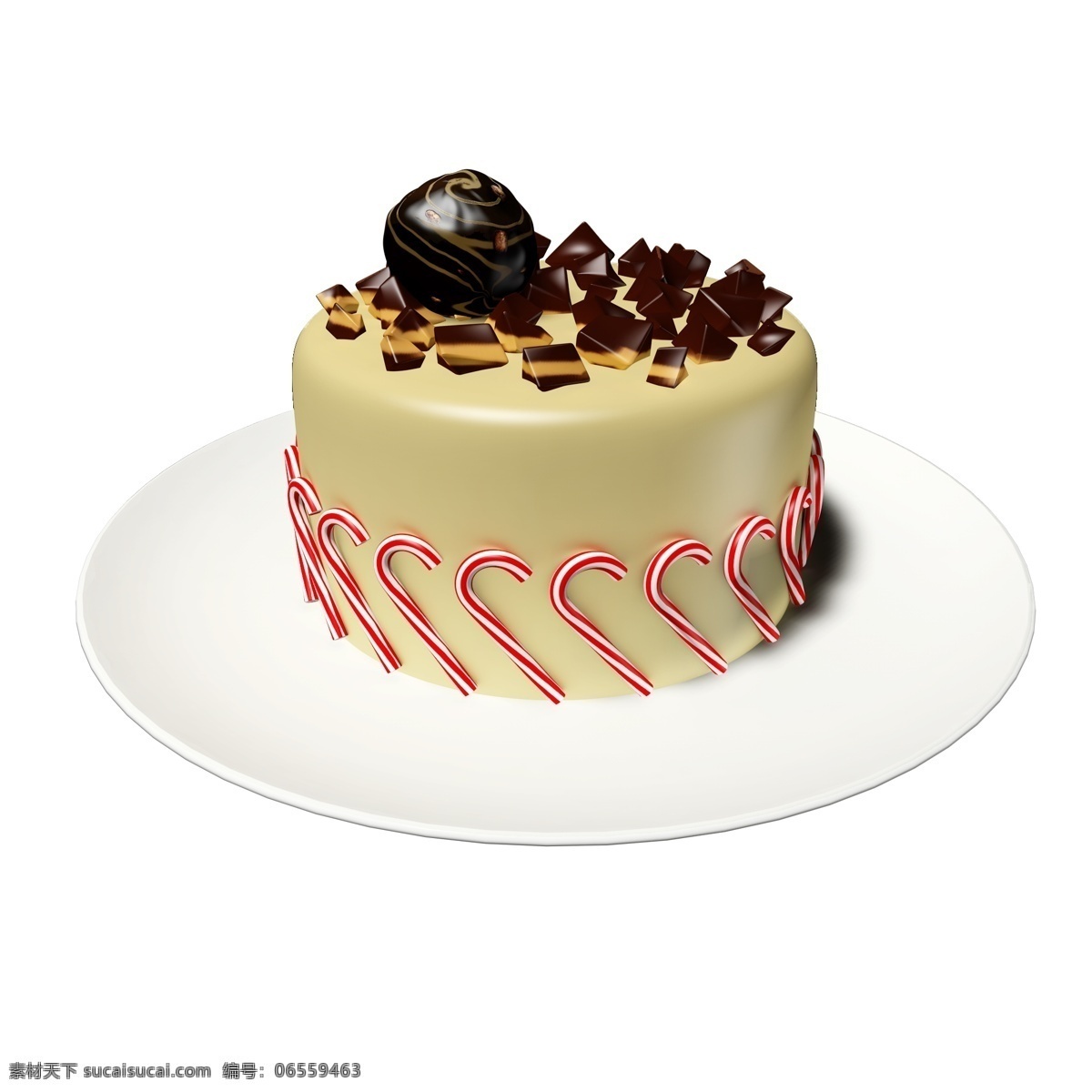 彩色 立体 食品 通用 元素 巧克力 糖果 蛋糕 红色 咖啡色 条纹